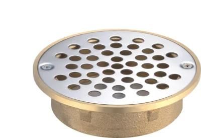 Factory OEM Brass Shower Floor Drain with Stainless Steel Cover
