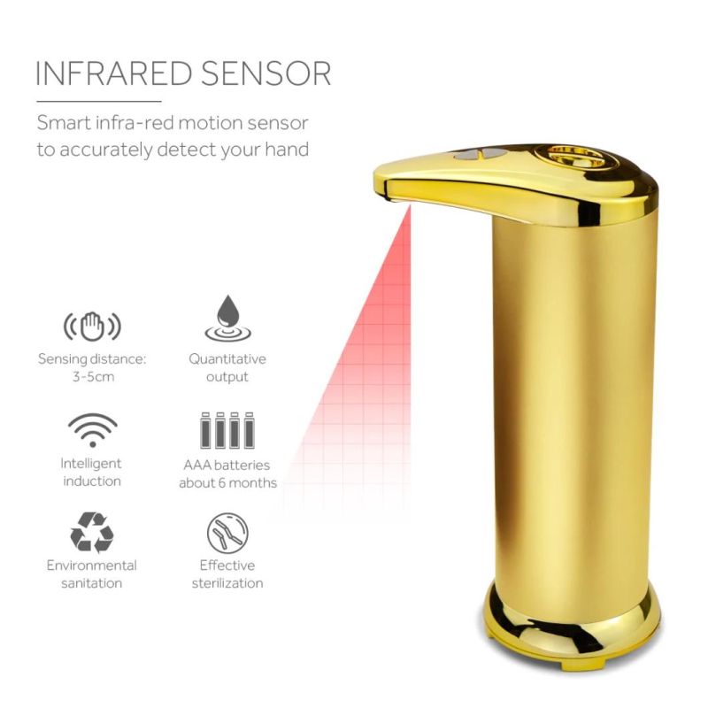 2021 Hot Selling Durable Battery Smart Stainless Steel Touchless Automatic Sensor Liquid Soap Dispenser