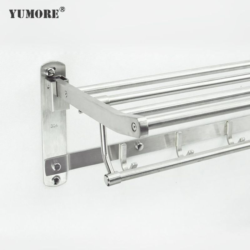 Heavy Duty Shower Room Stainless Steel Metal Chrome Towel Rack