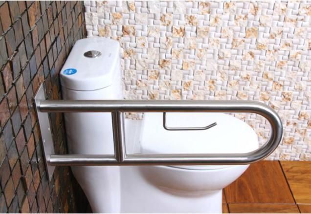 304 Stainless Steel U Type Grab Bar Toilet Support Handrail