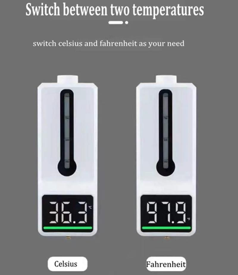 Popular Use 480ml Auto Hand Sanitizer Machine Sensor Temperature Measurement Sterilizer Soap Dispenser for Public Place