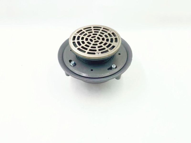 Nickel Bronze Ring& Strainer No-Hub Connection Floor Drain