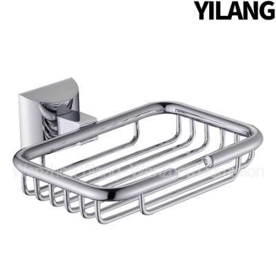 New Design Bathroom Customized Wall Mounted Brass Chrome Plate Soap Basket