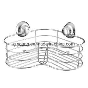 Corner Shower Caddy with Suction Cup Stainless Steel Basket