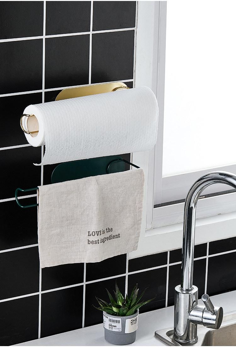 Wall Mounted Adhesive Kitchen Tissue Paper Roll Holder