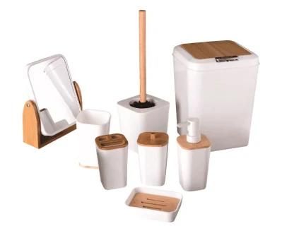 New Design Plastic Bamboo Standing Bathroom Sets Bathroom Accessories