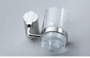 Bathroom Fitting for Hotel Modern Convenient Stainless Steel 304 Base and Glass Cup Tumbler Holder