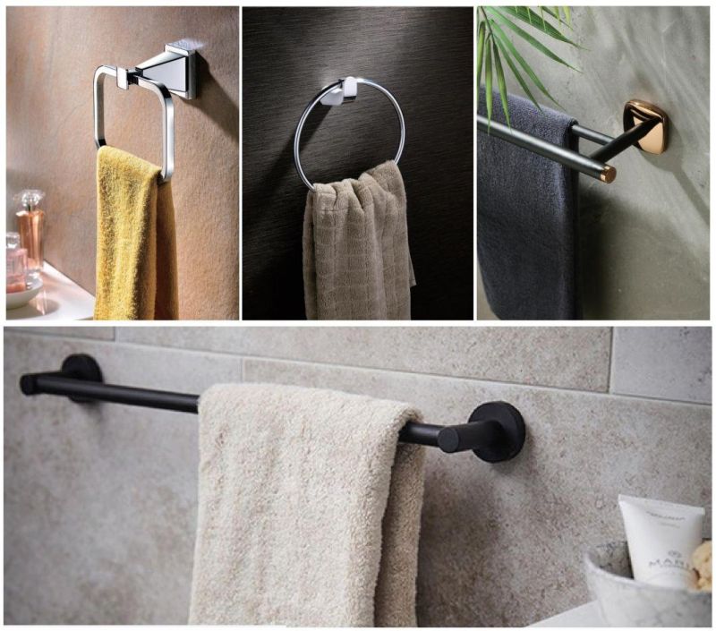 Stainless Steel Zinc Alloy Bathroom Accessories Towel Shelf