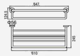 Big Sale Bathroom Accessories Stainless Steel Polish Finished with Bar Towel Rack