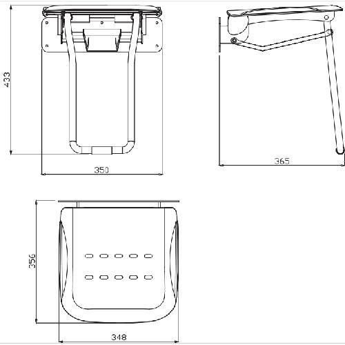 Bathroom Accessory Stainless Steel and ABS Shower Seat