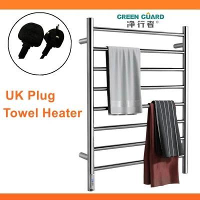 UK Plug Towel Warmer Racks Heated Towel Rails Ladder Towel Racks
