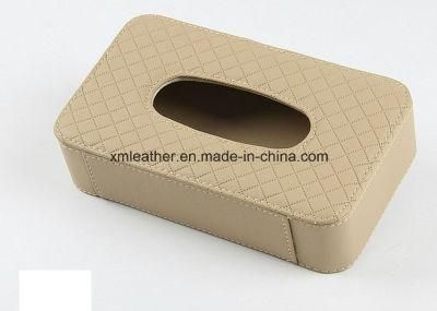 Car Use Nolvety Soft Leather Tissue Paper Box with Clip
