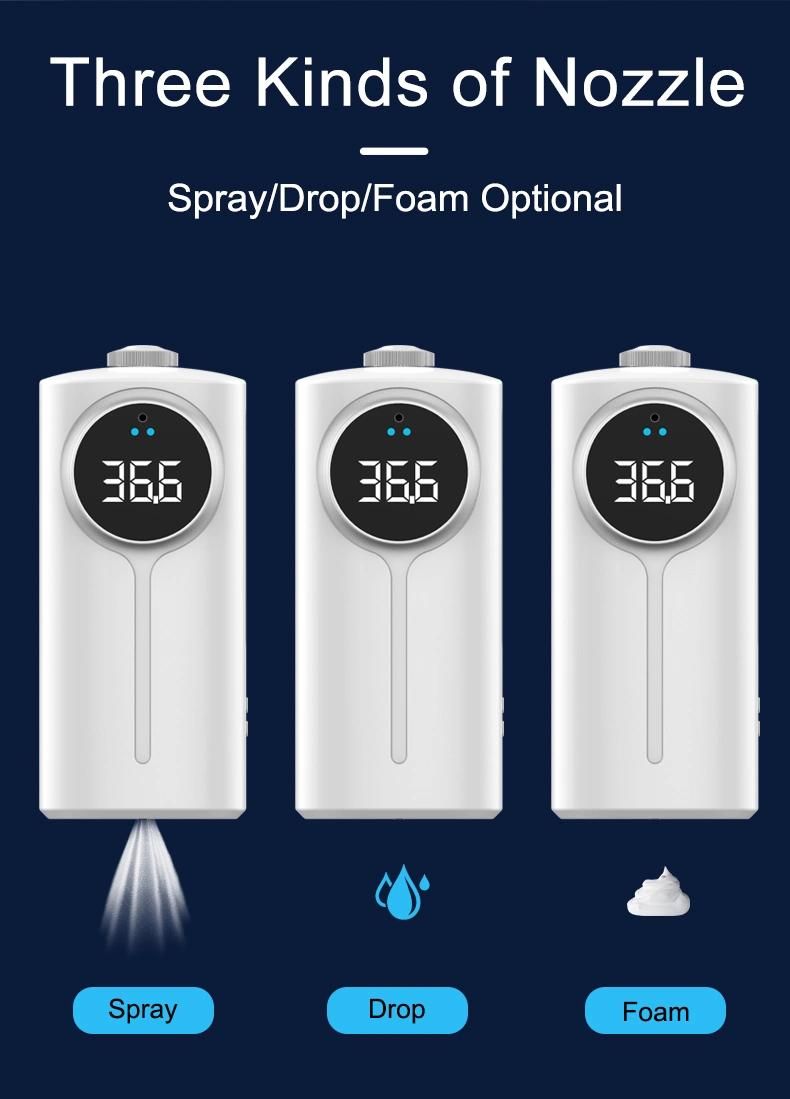 1200ml Automatic Liquid Soap Dispenser K9 PRO Plus Dual Temperature K9 PRO Auto Soap Dispenser with Temperature Sensor Thermometer