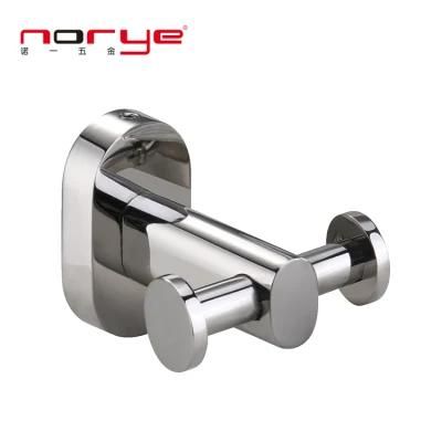 Wall Mounted Double Robe Hook Stainless Steel Coat and Hat Towel