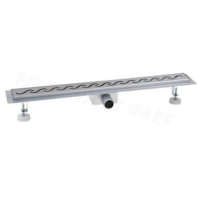 Stainless Steel 304 SUS304 Side Outlet Linear Shower Drain with Flange Linear Drain (FD6101)