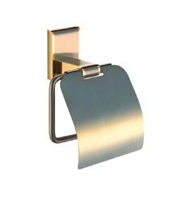 Full Brass Wall Mounted Gold Finish Paper Holder with Lid