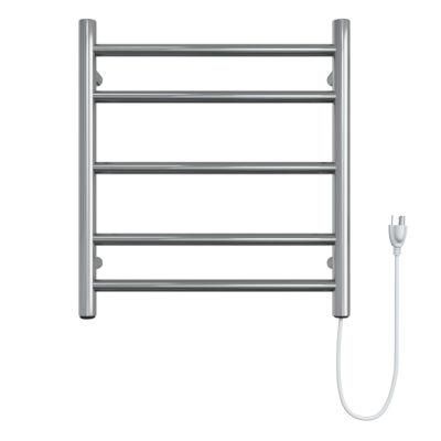 Towel Warmer Round 5 Bars Towel Dryer Wall Mounted Electric Towel Rack