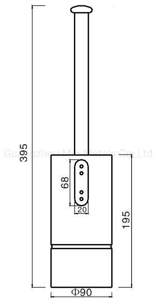 Whole Body Stainless Steel Wall-Mounted Toliet Brush Holder Mx-Ls94h