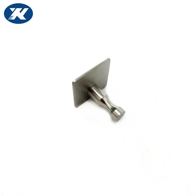 Square Single Stainless Steel Bedroom Bathroom Wall Paste Hanging Coat Hook with Adhesive Sticker