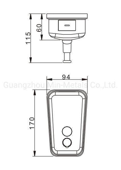 S. S. Manual Gel Soap Dispenser Hand Sanitary Mx-SD805