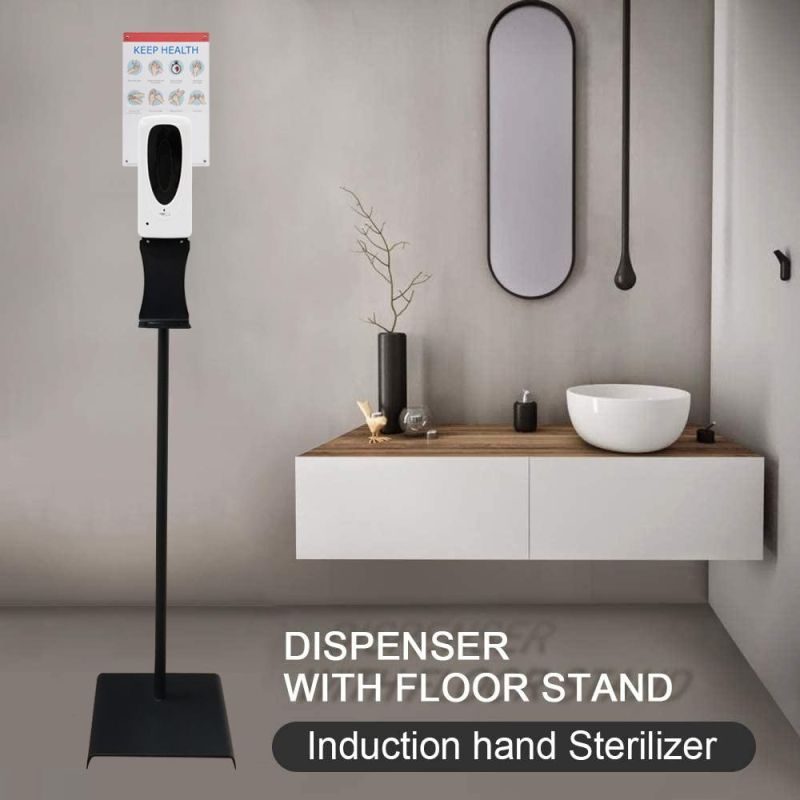Customize Logo Electric Infrared Sensor Touchless Alcohol Gel Floor Stand Automatic Hand Sanitizer Dispenser