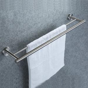 Wall Mounted 304 Stainless Steel Double Towel Bar