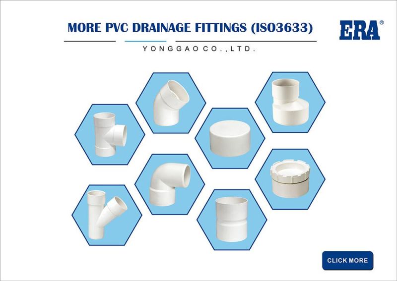 Era Yonggao Co Ltd PVC Fitting Floor Drain Cross Tee Plastic Drainage Dwv Pipes and Fittings