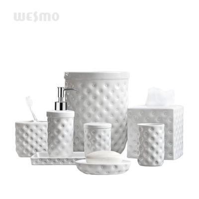 Elegant Fine Porcelain Ceramic Stoneware Bathroom Sink Accessories Set Home Household Decoration