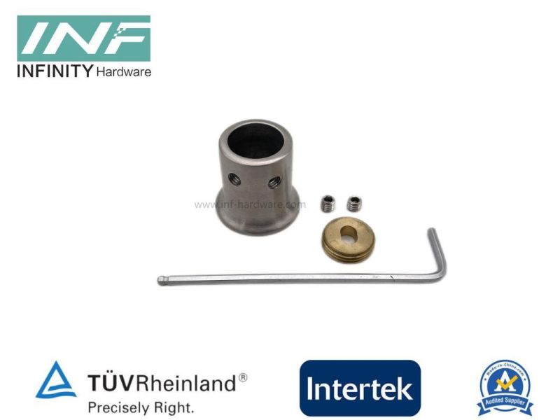 Brass Tube to Wall Mounted Shower Connector for Glass Fitting with Adjustable Function