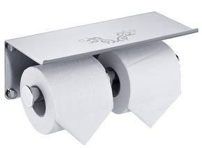 Toilet Paper Holder with Phone Shelf Modern Style