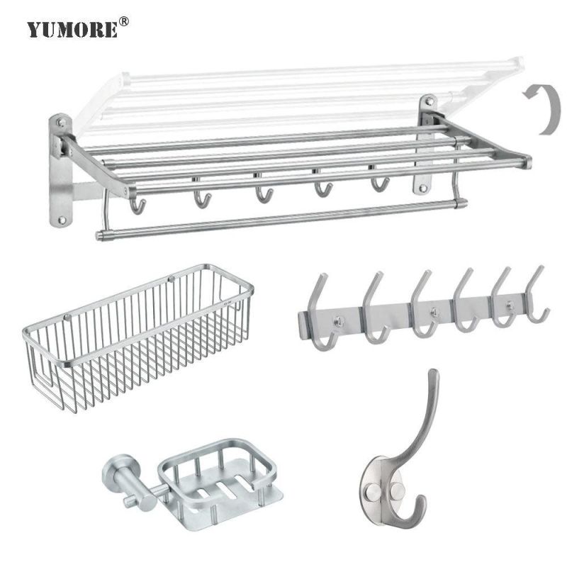 High-Quality Bathroom Accessories Metal 304 Stainless Steel Chrome Bathroom Set