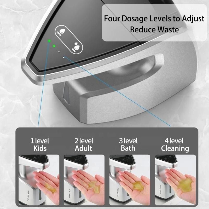 Bathroom Toilet Desktop Wall Mounted Battery Operated Waterproof Gel Liquid Soap Sanitizer Dispenser