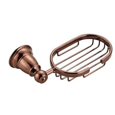 Yundoom OEM High Quality Bathroom Accessories Wall Mounted Soap Basket Dish Holder Rose Gold Soap Dishes