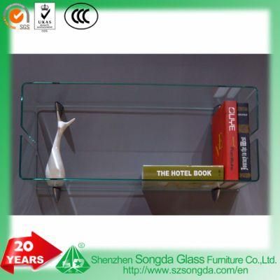6mm Bent Clear Glass Shelves for Decoration in Living Room