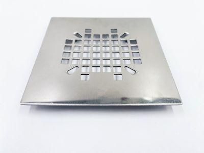 Stainless Steel Nickel Brushed 4&quot; Round Shower Drain