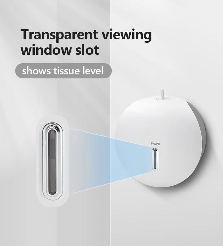 Streamline Design Jumbo Tissue Dispenser with Transparent Window for Hotel