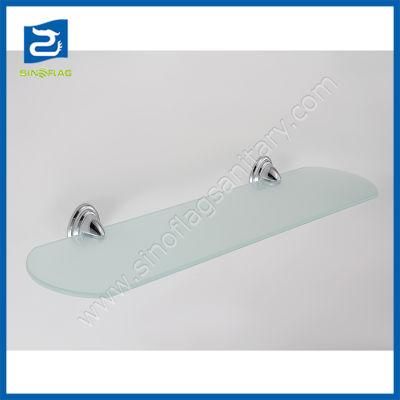 Bathroom Glass Shelf with Towel Bar in Shower