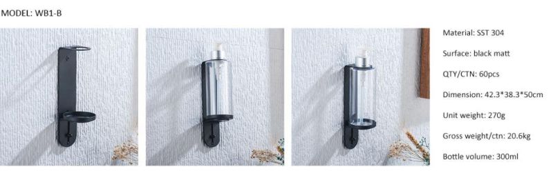 Refillable Pump Bottles Shampoo Conditioner Shower Gel Dispenser Bracket for Hotel Bathroom