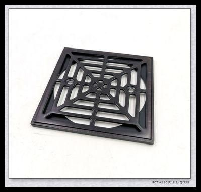 Zinc Alloy PVD Surface 4 Inch Square Shower Drain