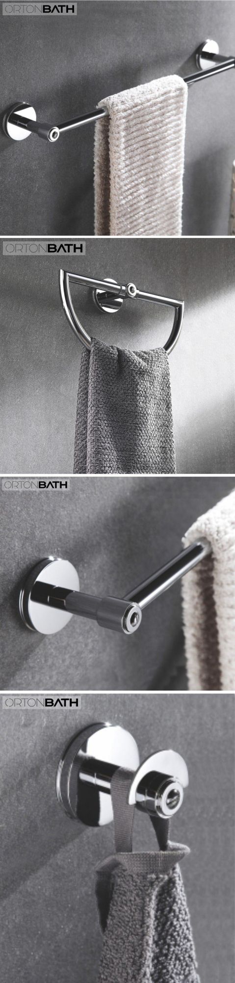 Ortonbath Bathroom Accessory Set, Brushed Nickel Adjustable Expandable Towel Bar 4-Piece Bathroom Hardware Set Wall Mounted Soap Dispenser