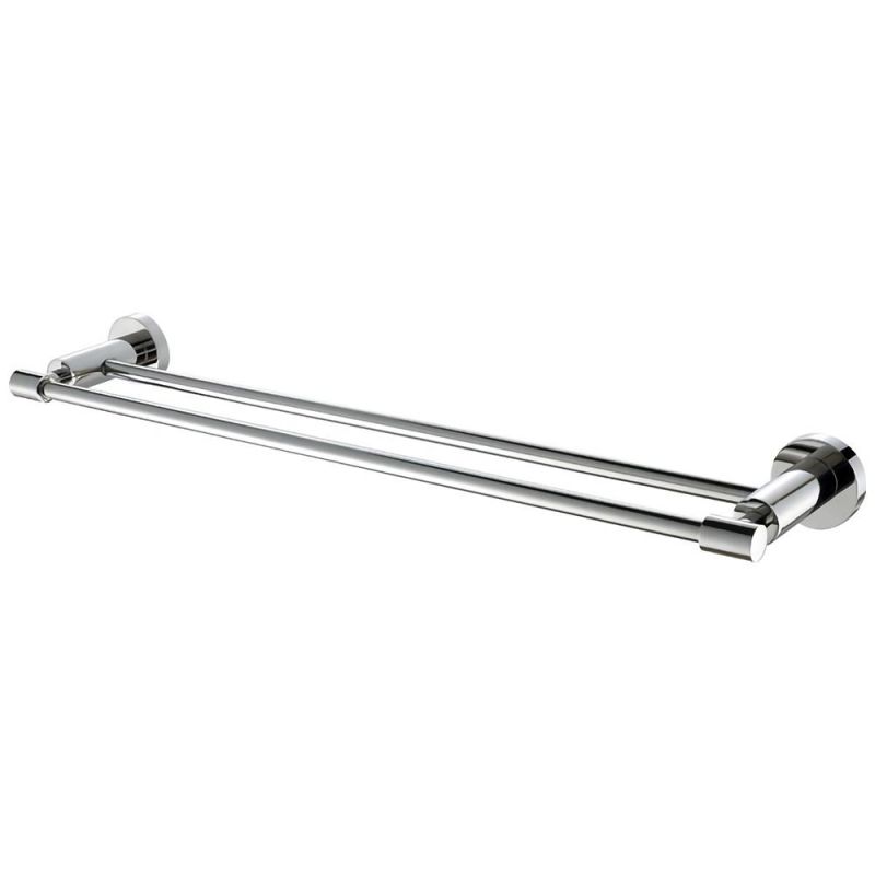 Stainless Steel 304 Big Round Base Double Towel Bar
