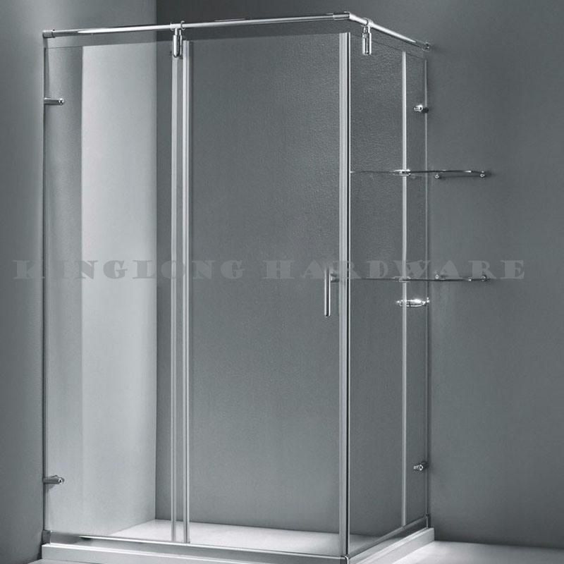 High Quality Bathroom Accessories Shower Rooms Sliding Square Tube Glass Shower Bar Connector