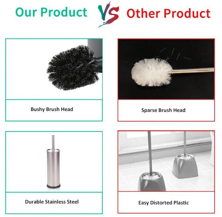 Bathroom Household Metal Iron Powder Coating Toilet Brush Paper Holder