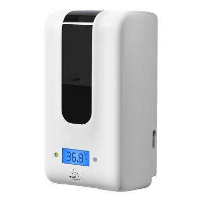 1200ml Wall Mounted Automatic Hand Sanitizer /Soap with Thermometry Dispenser