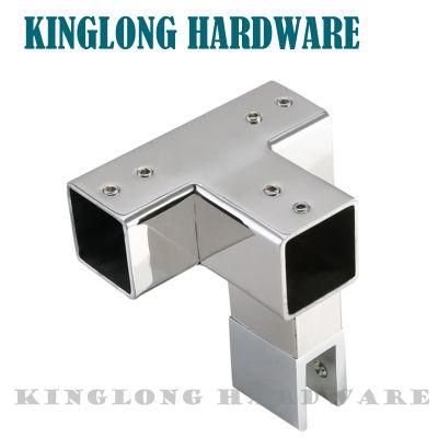 High Quality Bathroom Fitting Shower Room Sliding Door T Type Square Tube Hanging Bar Connectors
