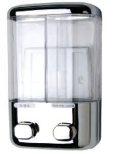 Elegant 500ml Two Hand Silver Plastic Liquid Hotel Soap Dispenser