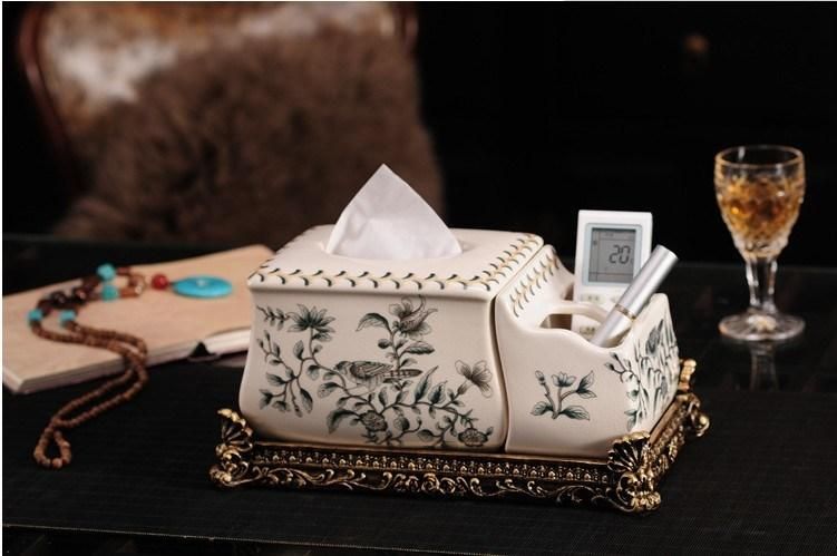 Ceramic Crafts Creative Storage Box Tissue Box Set Home Decoration Self-Designed Tissue Box Set