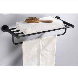 Wall Mounted Black Towel Rack 304 Stainless Steel