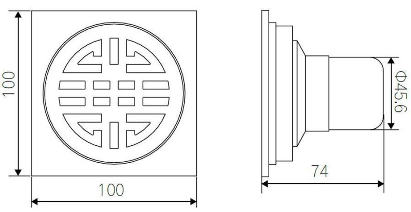 High Quality Factory Price Square Stainless Steel Bathroom Sanitary Floor Drain