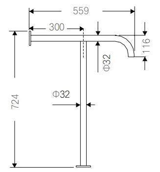 Bnh-19040 Stainless Steel Wall to Wall T-Shape Grab Bar Safety Handrail